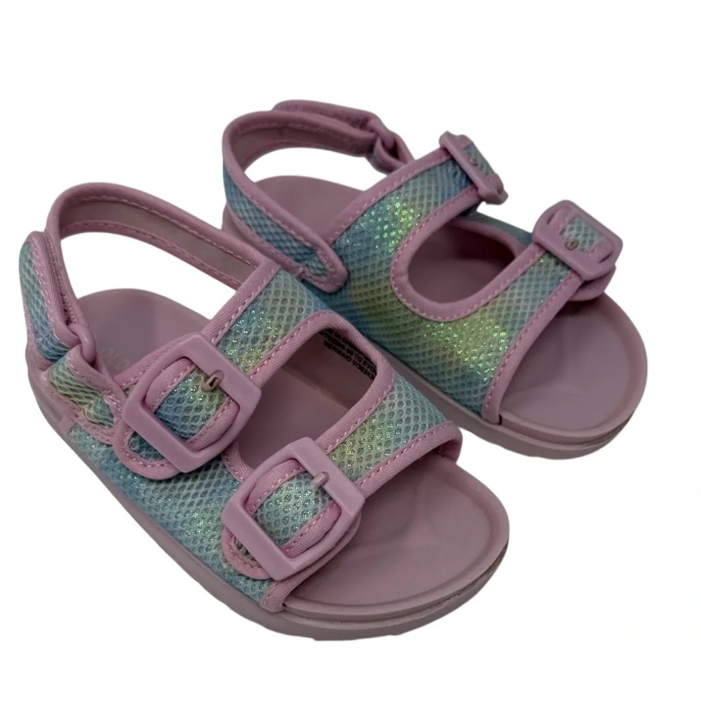 Old Navy Mermaid Mesh Double Strap/Buckle Sandals Size 8